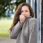 Preview: Wollpullover Rollter Naturbraun Nahansicht